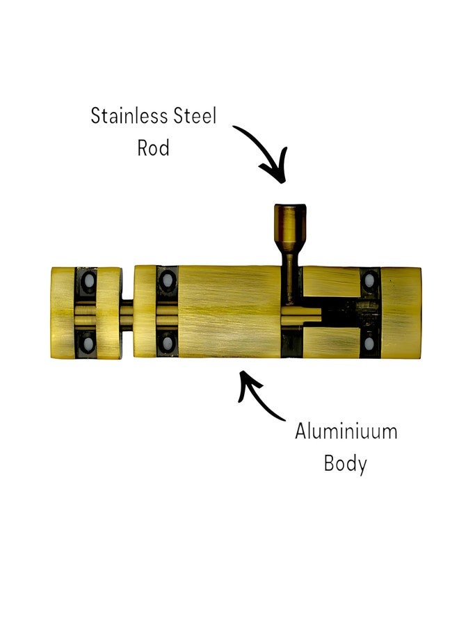ELITONE Aluminum Xylo Tower Bolt, Tower Bolt for Home,Offices Doors,Windows, Chitkani/Kundi for Main Door and Bathroom, Door Latch for Bedroom|Pack of 6,Antique | 4 Inch - Image 4